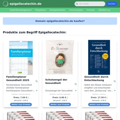 Screenshot epigallocatechin.de