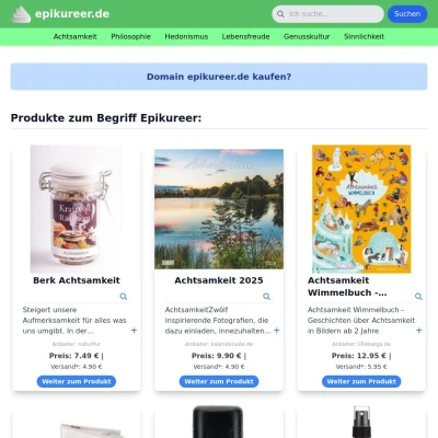 Screenshot epikureer.de