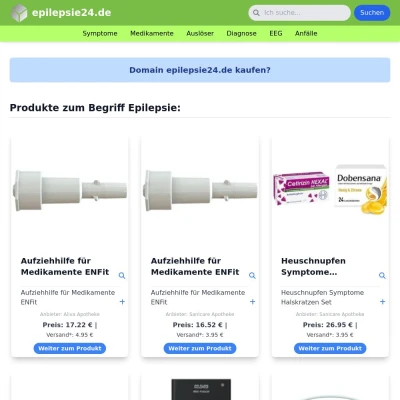 Screenshot epilepsie24.de