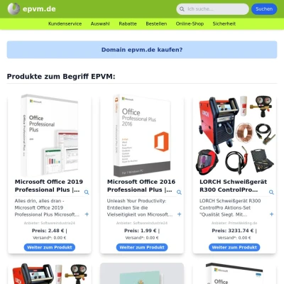 Screenshot epvm.de