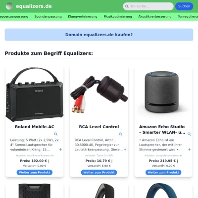 Screenshot equalizers.de