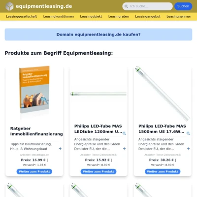 Screenshot equipmentleasing.de