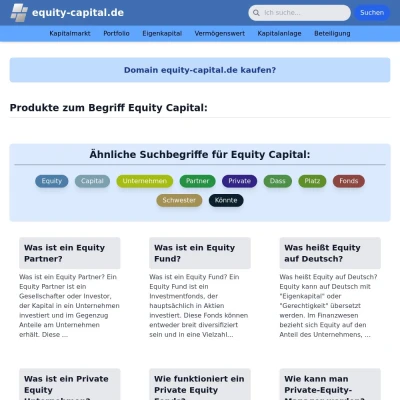 Screenshot equity-capital.de