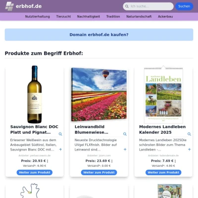 Screenshot erbhof.de