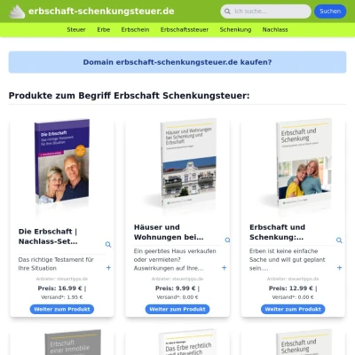 Screenshot erbschaft-schenkungsteuer.de