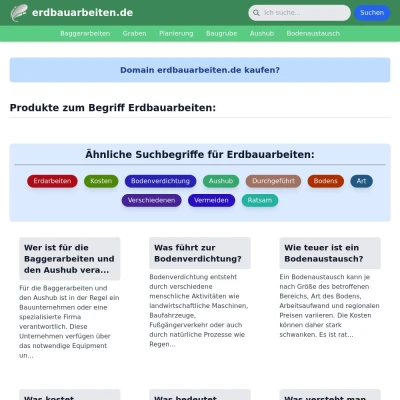 Screenshot erdbauarbeiten.de