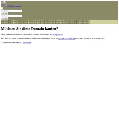 Screenshot erdbebenschutz.de