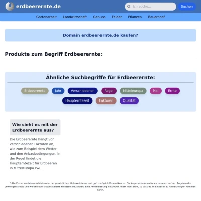 Screenshot erdbeerernte.de