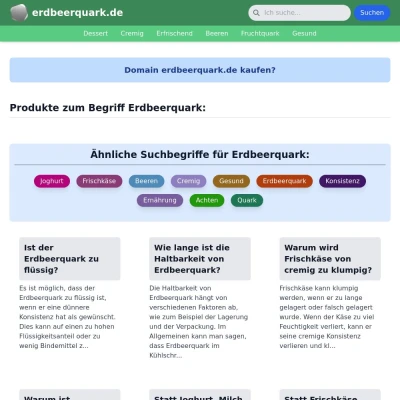 Screenshot erdbeerquark.de