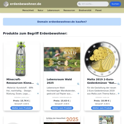 Screenshot erdenbewohner.de