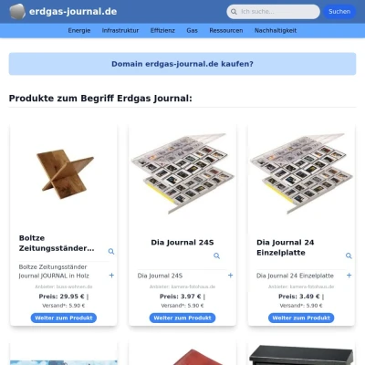 Screenshot erdgas-journal.de