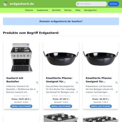 Screenshot erdgasherd.de