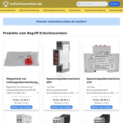 Screenshot erdschlussrelais.de