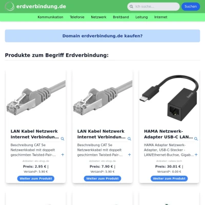 Screenshot erdverbindung.de