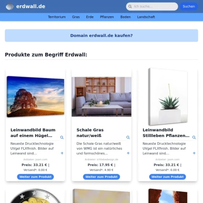 Screenshot erdwall.de