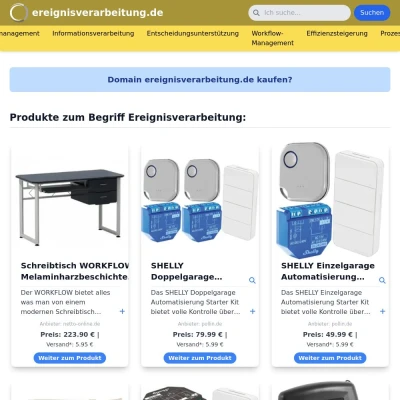 Screenshot ereignisverarbeitung.de