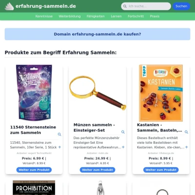 Screenshot erfahrung-sammeln.de