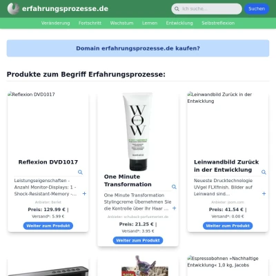 Screenshot erfahrungsprozesse.de