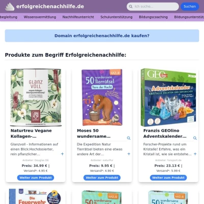 Screenshot erfolgreichenachhilfe.de