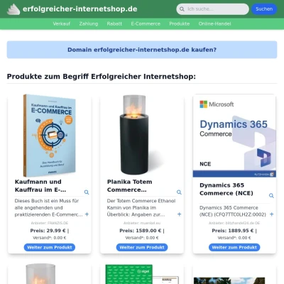 Screenshot erfolgreicher-internetshop.de