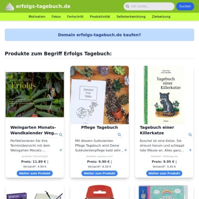 Screenshot erfolgs-tagebuch.de