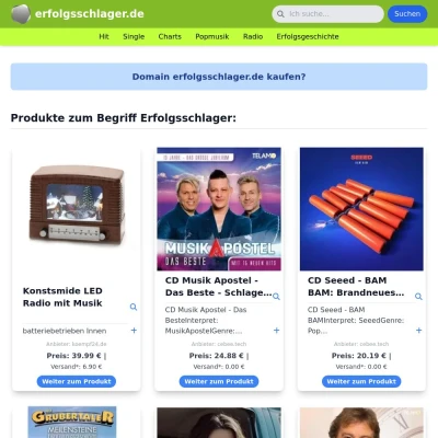 Screenshot erfolgsschlager.de