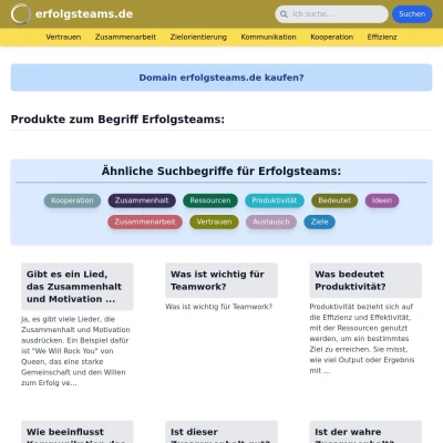 Screenshot erfolgsteams.de