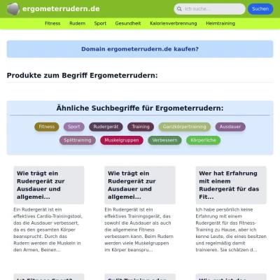 Screenshot ergometerrudern.de