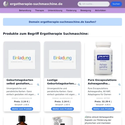 Screenshot ergotherapie-suchmaschine.de