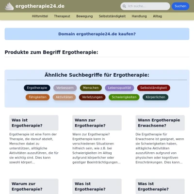 Screenshot ergotherapie24.de