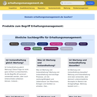 Screenshot erhaltungsmanagement.de