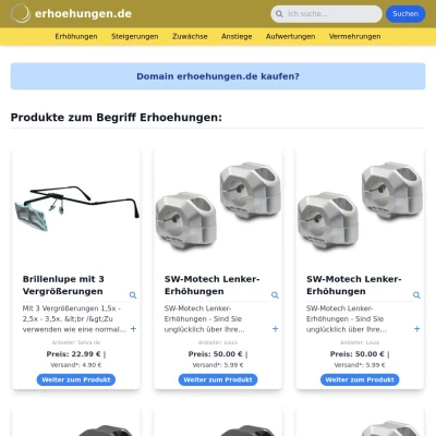 Screenshot erhoehungen.de