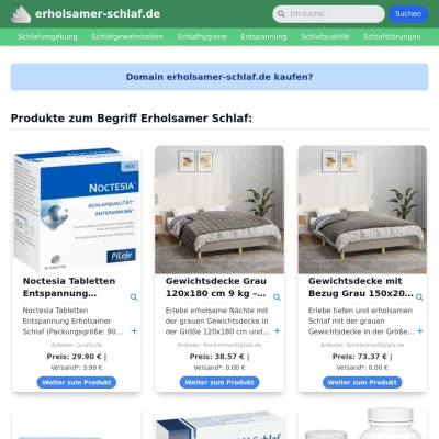 Screenshot erholsamer-schlaf.de