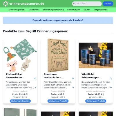 Screenshot erinnerungsspuren.de