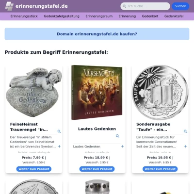 Screenshot erinnerungstafel.de