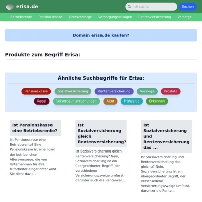 Screenshot erisa.de
