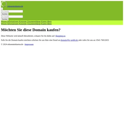 Screenshot erkenntniskarten.de