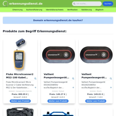 Screenshot erkennungsdienst.de