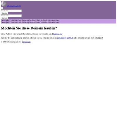 Screenshot erkennungsrate.de