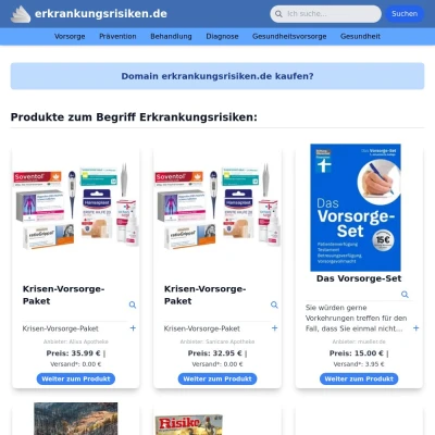 Screenshot erkrankungsrisiken.de