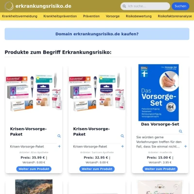 Screenshot erkrankungsrisiko.de