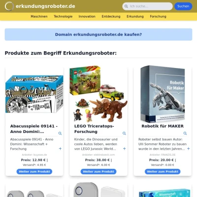 Screenshot erkundungsroboter.de