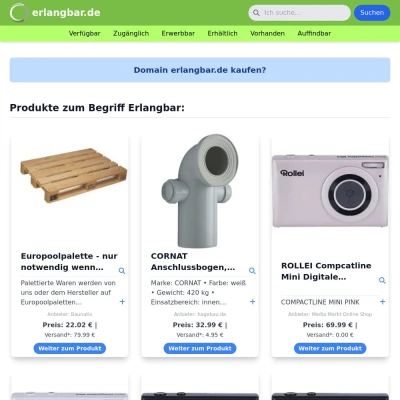 Screenshot erlangbar.de