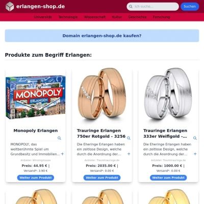 Screenshot erlangen-shop.de