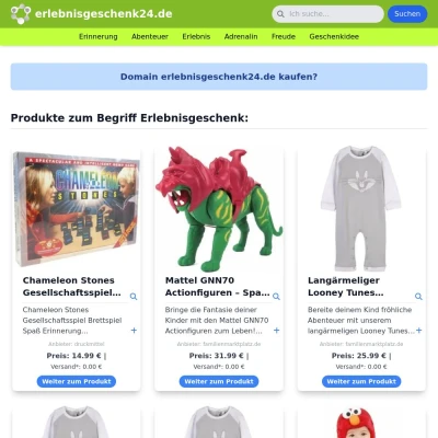 Screenshot erlebnisgeschenk24.de