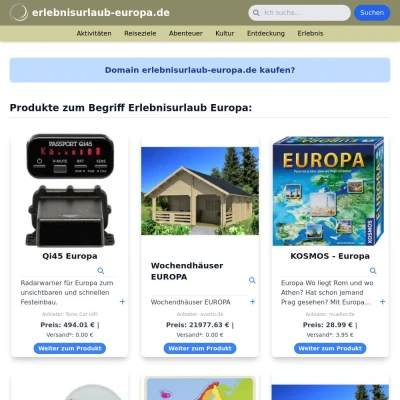 Screenshot erlebnisurlaub-europa.de