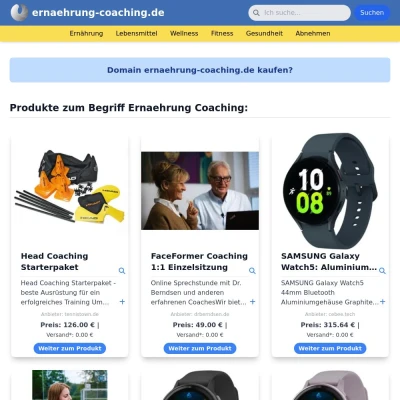 Screenshot ernaehrung-coaching.de