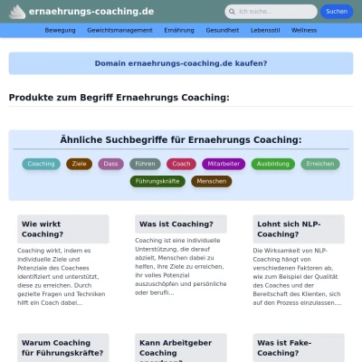 Screenshot ernaehrungs-coaching.de