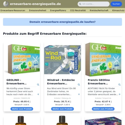 Screenshot erneuerbare-energiequelle.de