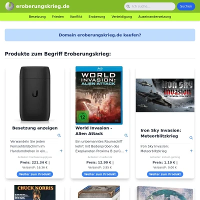 Screenshot eroberungskrieg.de
